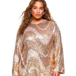CLEARANCE SALE Multi colored sequin mini dress